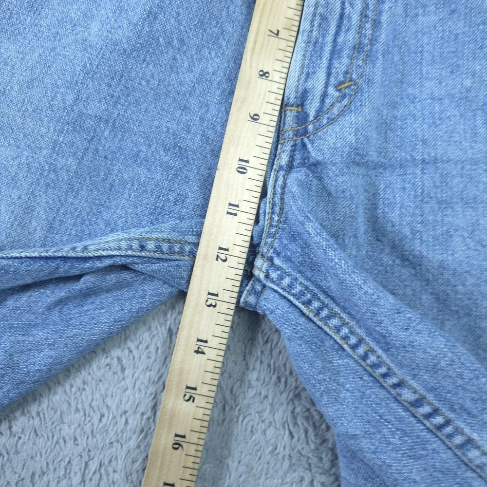 Levis 550 Denim Shorts Mens 36 Blue Relaxed Fit Bermuda Light Wash 12 Inseam